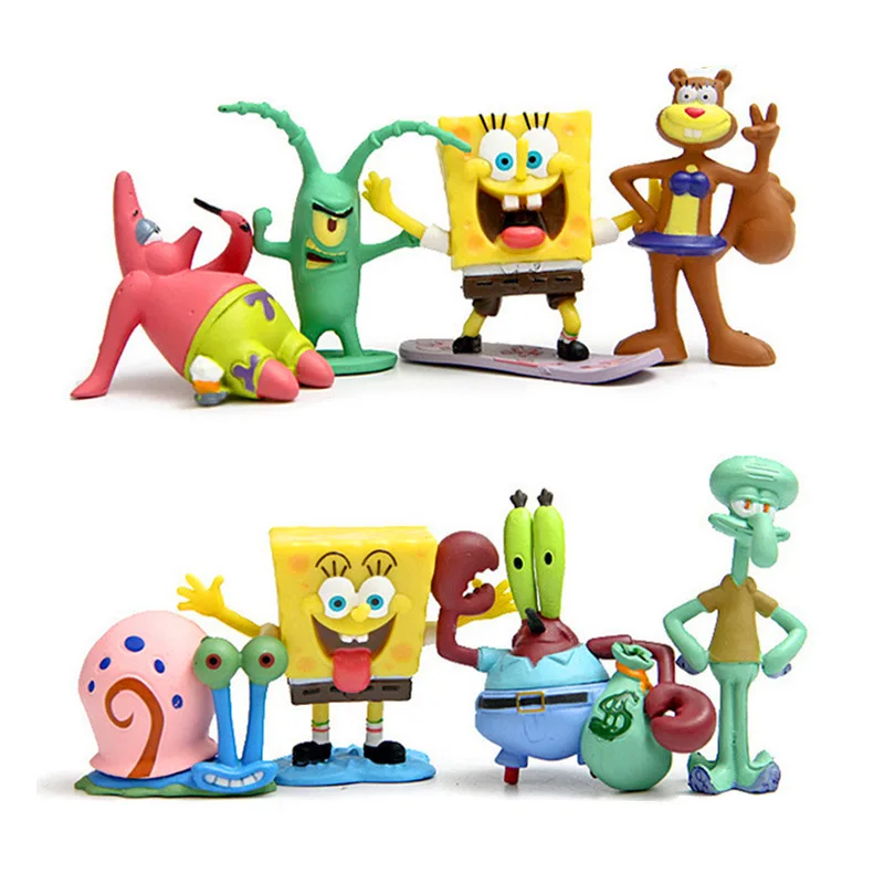 8PCS Cute Small Figuer Cartoon Movie Toy Sponge Bob Action Figuer Model Toy for Fish Tank Cake Decoration
8PCS Cute Small Figuer Cartoon Movie Toy Sponge Bob Action Figuer Model Toy for Fish Tank Cake Decoration
