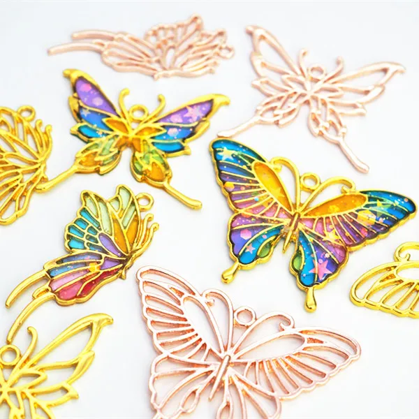 5pcs/lot 3 styles Butterfly Crystal Ore Frame Metal Frame Pendant Charm Bezel Setting Cabochon Setting UV Resin Jewelry Making
5pcs/lot 3 styles Butterfly Crystal Ore Frame Metal Frame Pendant Charm Bezel Setting Cabochon Setting UV Resin Jewelry Making