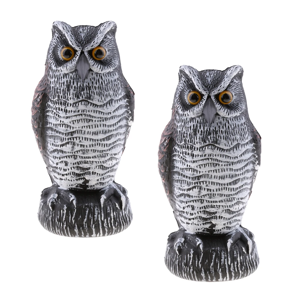 2 Pieces Realistic Scarecrow Owl Decoy Statue Owl Outdoor Pest & Bird Deterrent 2 Pieces Realistic Scarecrow Owl Decoy Statue Owl Outdoor Pest & Bird Deterrent