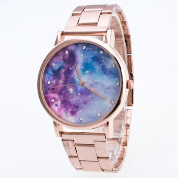 Rose Gold Color Steel Band Meteor Pattern Rhinestone Dial Quartz Analog Wrist Watch Colorful Dial 25cm
Rose Gold Color Steel Band Meteor Pattern Rhinestone Dial Quartz Analog Wrist Watch Colorful Dial 25cm