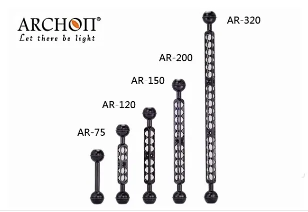 Archon AR75 AR120 AR150 AR200 AR320 120mm 150mm 200mm 320mm 1 inch Ball Diving Light Extend Support Arm Underwater Photography
Archon AR75 AR120 AR150 AR200 AR320 120mm 150mm 200mm 320mm 1 inch Ball Diving Light Extend Support Arm Underwater Photography
