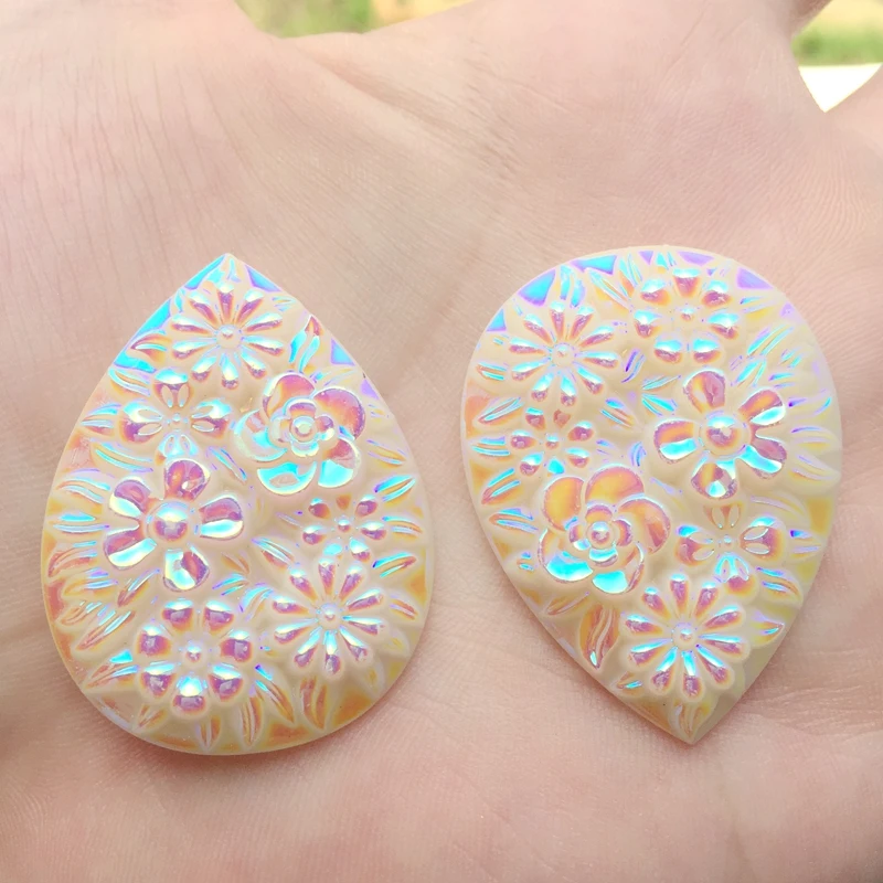HOT 5PCS 30mm*40mm AB Resin Drop Flower Flatback Rhinestone Wedding Buttons Diy Craft-A490
HOT 5PCS 30mm*40mm AB Resin Drop Flower Flatback Rhinestone Wedding Buttons Diy Craft-A490