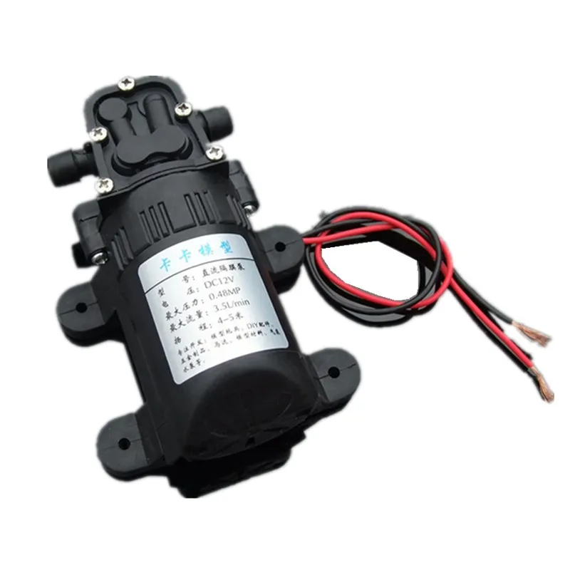 Min Wasser Hochdruck Membran 70W 130PSI 1 ~ 2m Wasserpumpe Schwarz Ventil 6L