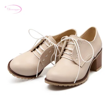 Chainingyee sweet casual style comfortable round toe pumps fashion lace-up beige brown black pink thick med with women's shoes
Chainingyee sweet casual style comfortable round toe pumps fashion lace-up beige brown black pink thick med with women's shoes