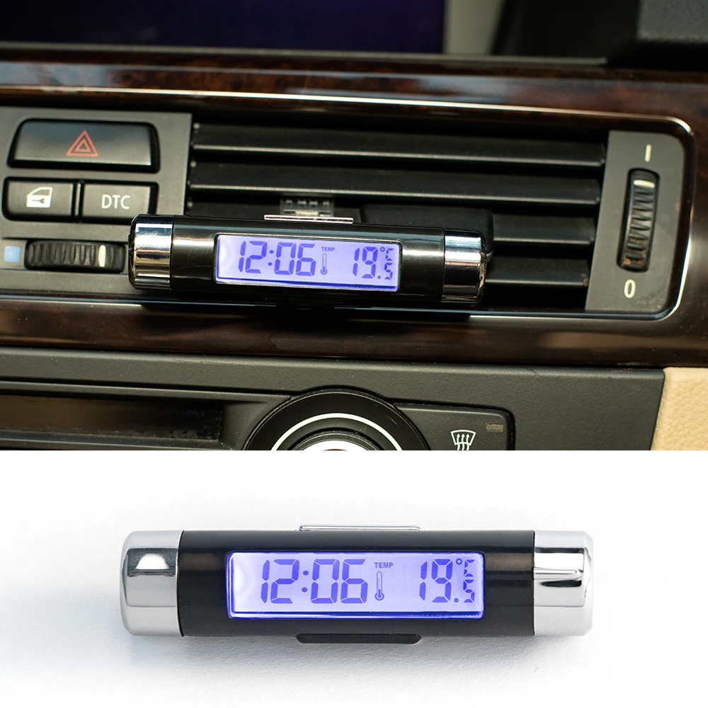 Portable 2in1 Car Digital LCD Clock & Temperature Display Car Automotive Electronic Clock Thermometer Blue Backlight Clip
Portable 2in1 Car Digital LCD Clock & Temperature Display Car Automotive Electronic Clock Thermometer Blue Backlight Clip