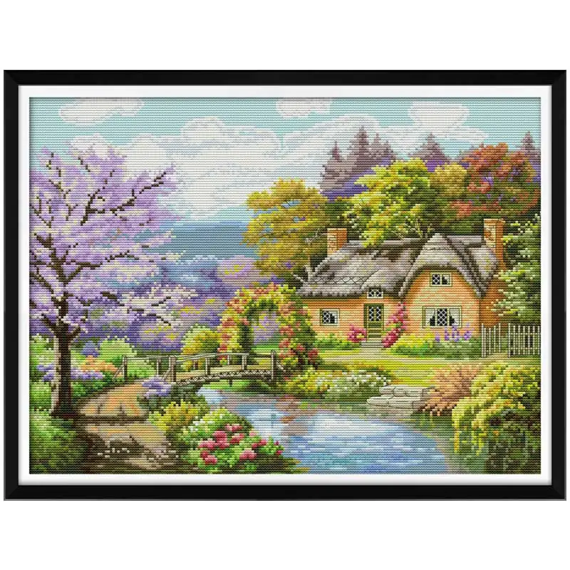 14/16/18/27/28 The riverside lodge scenery counted 11CT 14CT Cross Stitch Set DIY DMC Chinese Cross-stitch Kit Embroider
14/16/18/27/28 The riverside lodge scenery counted 11CT 14CT Cross Stitch Set DIY DMC Chinese Cross-stitch Kit Embroider