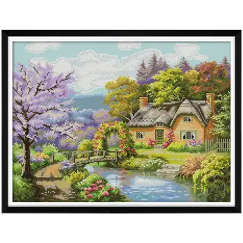 14/16/18/27/28 The riverside lodge scenery counted 11CT 14CT Cross Stitch Set DIY DMC Chinese Cross-stitch Kit Embroider
14/16/18/27/28 The riverside lodge scenery counted 11CT 14CT Cross Stitch Set DIY DMC Chinese Cross-stitch Kit Embroider