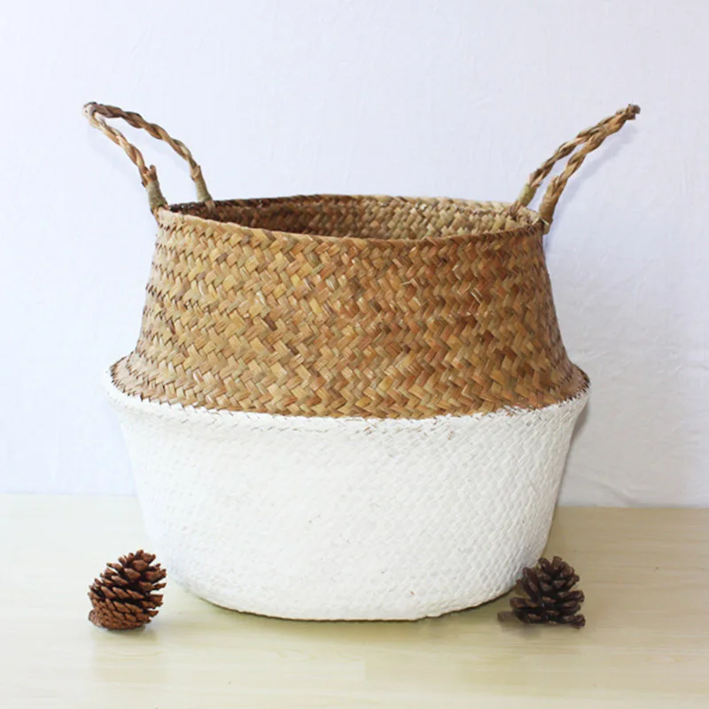 Seaweed Woven Folding Basket Straw Basket Seaweed Woven Cosmetic Storage Bag Handmade Folding Seagrass Basket Household Supplies
Seaweed Woven Folding Basket Straw Basket Seaweed Woven Cosmetic Storage Bag Handmade Folding Seagrass Basket Household Supplies