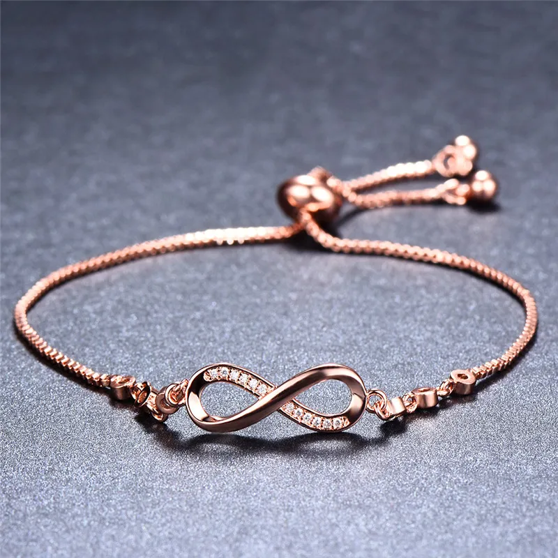 Bamos Female Charm Geometric Infinity Bracelet 3 Colors Adjustable AAA Cubic Zirconia Bracelet For Women Fashion WeddingJewelry
Bamos Female Charm Geometric Infinity Bracelet 3 Colors Adjustable AAA Cubic Zirconia Bracelet For Women Fashion WeddingJewelry