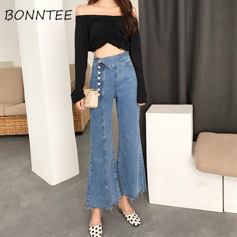 Jeans Denim New Women Single Breasted Slim High Waist Womens Chic Flare Pants Trendy Korean Style Pockets Solid Simple All-match
Jeans Denim New Women Single Breasted Slim High Waist Womens Chic Flare Pants Trendy Korean Style Pockets Solid Simple All-match