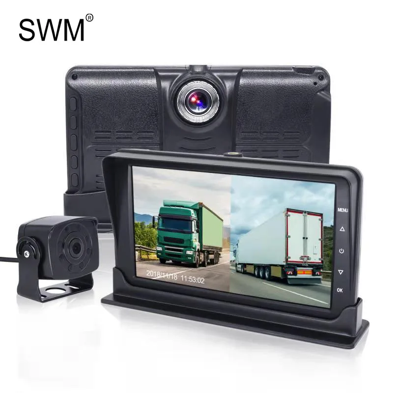 SWM 1080P HD Vehicle Trucks Bus Cameras DVR Dual Dash Cams Record 7"12-35V G-Sensor Night Vision Reverse Camera LED Monitor
SWM 1080P HD Vehicle Trucks Bus Cameras DVR Dual Dash Cams Record 7"12-35V G-Sensor Night Vision Reverse Camera LED Monitor