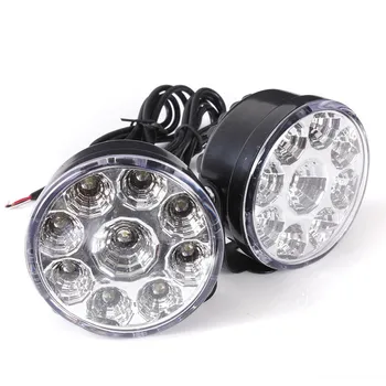 1 Pair 9 LED Round Daytime Running Light Car DRL Driving Lamp for Truck Van SUV ATV Motorcycle White 12V
1 Pair 9 LED Round Daytime Running Light Car DRL Driving Lamp for Truck Van SUV ATV Motorcycle White 12V