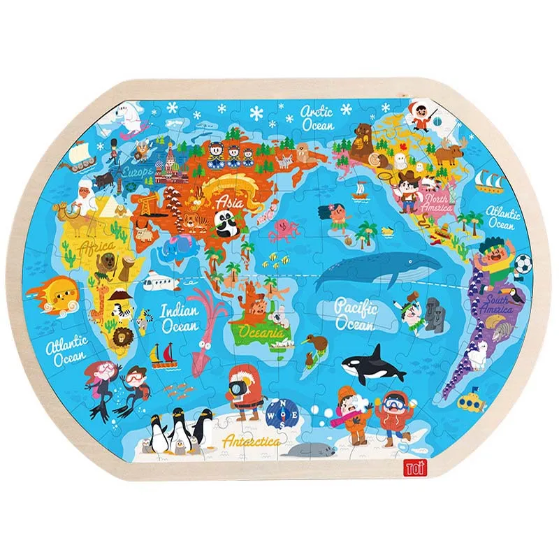 The World Map Puzzle jigsaw 45*30 CM Large Kids Wooden Early Learning Education Toys for Child Children
The World Map Puzzle jigsaw 45*30 CM Large Kids Wooden Early Learning Education Toys for Child Children