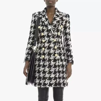 2019 Long Sleeve Autumn White Button Plaid Turn-Down Collar Black Fashion New Dress Celebrity Party Wholesale Weave Vestidos
2019 Long Sleeve Autumn White Button Plaid Turn-Down Collar Black Fashion New Dress Celebrity Party Wholesale Weave Vestidos