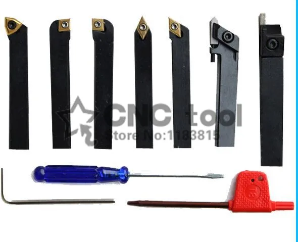 6mm 7pcs/set indexable lathe cutting tools set with inserts for CNC machine, Tincoated, lathe turning tools set
6mm 7pcs/set indexable lathe cutting tools set with inserts for CNC machine, Tincoated, lathe turning tools set