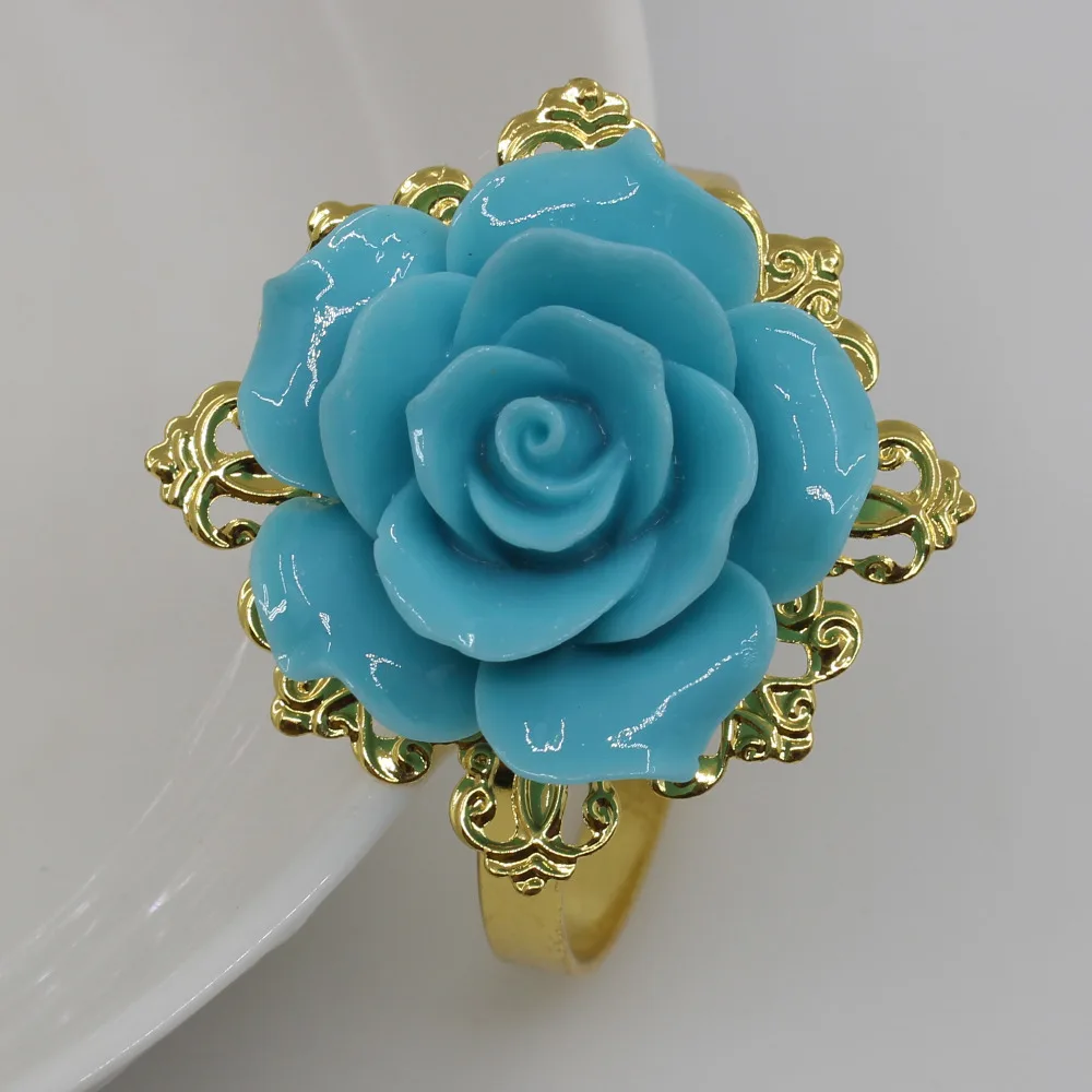 New 5pc Lake blue Rose Decorative gold Napkin Rings Napkin Holder Wedding Party Dinner Table Decoration Intimate Accessories
New 5pc Lake blue Rose Decorative gold Napkin Rings Napkin Holder Wedding Party Dinner Table Decoration Intimate Accessories