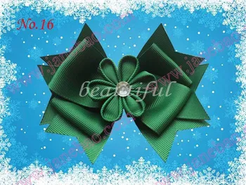 

free shipping 145pcs Girl Boutique 4.5 E- Snowflake Hair Bow Clip girl hair bows