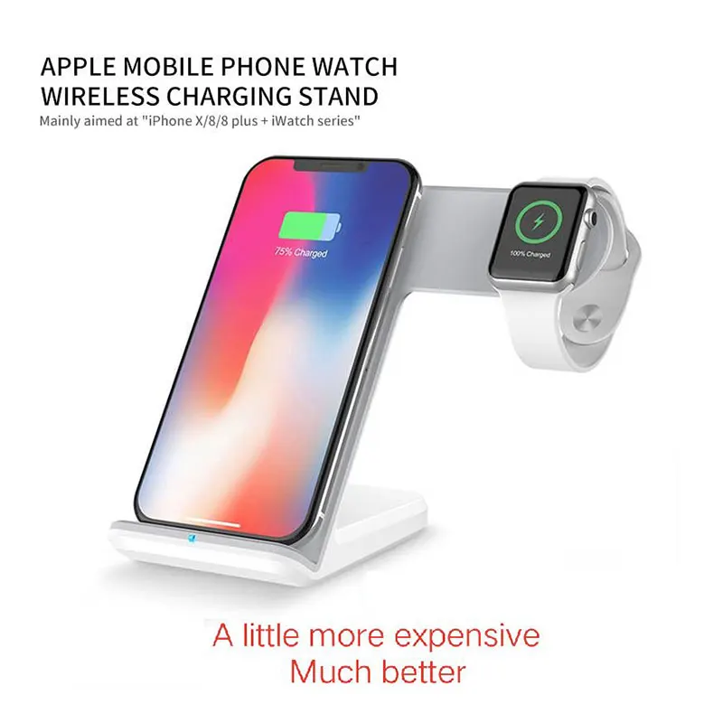 Qi Wireless Charger For iPhone XS XR X 8P sansung s8 s8+ s9 s9+ 2 in 1 Qualcomm Quick Charge 2.0 For Apple Watch Series 4 3 2
Qi Wireless Charger For iPhone XS XR X 8P sansung s8 s8+ s9 s9+ 2 in 1 Qualcomm Quick Charge 2.0 For Apple Watch Series 4 3 2