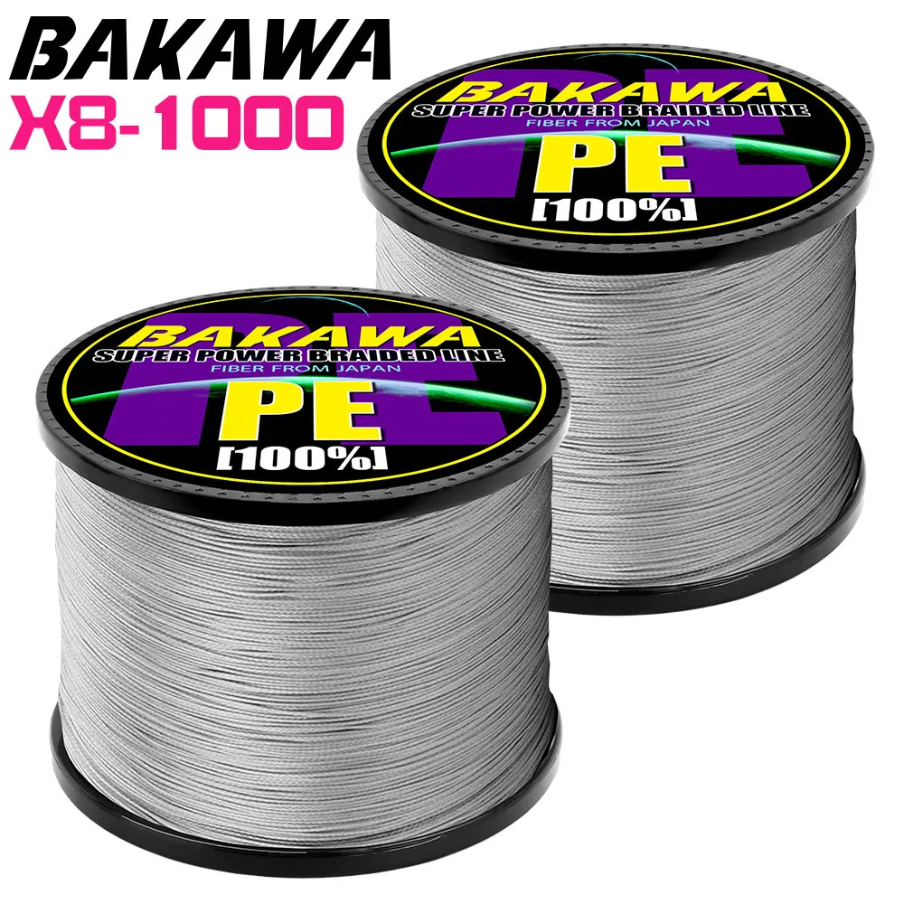 BAKAWA 1000M 8 strands Japan Multicolour Braided Fishing Line carp Fishing cord Weave PE Multifilamento Superior Extreme Strong
BAKAWA 1000M 8 strands Japan Multicolour Braided Fishing Line carp Fishing cord Weave PE Multifilamento Superior Extreme Strong