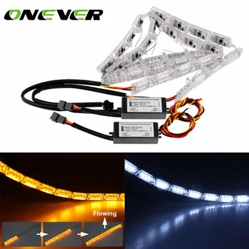 2Pcs Car Flexible Switchback LED Knight Rider Strip Light for Headlight Sequential Flasher DRL Flowing Amber Turn Signal Lights
2Pcs Car Flexible Switchback LED Knight Rider Strip Light for Headlight Sequential Flasher DRL Flowing Amber Turn Signal Lights