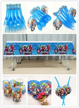61pcs/set Avengers Birthday Party Decorations Tableware Forks Cups Plates Tablecloth Kids Event Party Decoration For Boy Party
61pcs/set Avengers Birthday Party Decorations Tableware Forks Cups Plates Tablecloth Kids Event Party Decoration For Boy Party