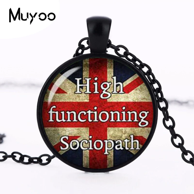 Sherlock Holmes Jewelry high functioning sociopath geekery watson 221B necklace Glass Cabochon Necklace HZ1
Sherlock Holmes Jewelry high functioning sociopath geekery watson 221B necklace Glass Cabochon Necklace HZ1