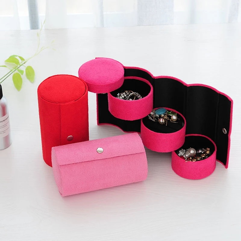 1pc Portable 3 Layers Flannel Jewelry Box for Beads Rings Bracelets Necklace Retro Round Travel Storage Display Casket
1pc Portable 3 Layers Flannel Jewelry Box for Beads Rings Bracelets Necklace Retro Round Travel Storage Display Casket