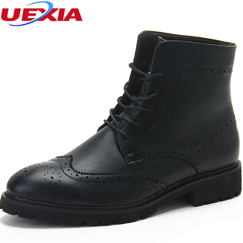 Winter Full Brogue Ankle Boots Men Carved Ankle Boots Dress Shoes Pointed Toe Casual Shoe Men Leather Fur Warmth Cotton Plush 
Winter Full Brogue Ankle Boots Men Carved Ankle Boots Dress Shoes Pointed Toe Casual Shoe Men Leather Fur Warmth Cotton Plush