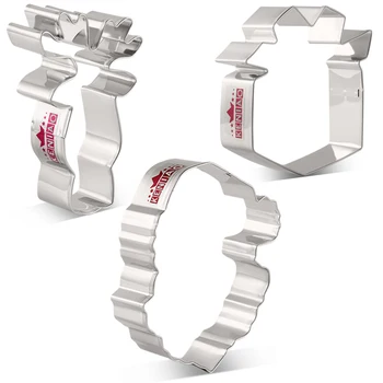 KENIAO Christmas Cookie Cutter Set - 2PC - Santa Face,Gift Box,Reindeer Head - Biscuit and Fondant Cutters - Stainless Steel
KENIAO Christmas Cookie Cutter Set - 2PC - Santa Face,Gift Box,Reindeer Head - Biscuit and Fondant Cutters - Stainless Steel