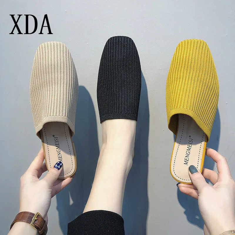 XDA 2019 Brand Mules Elastic Cloth Round Toe Flat slipper Elastic Band Casual Shoes Yellow Black Slip On Slides fashion slipper
XDA 2019 Brand Mules Elastic Cloth Round Toe Flat slipper Elastic Band Casual Shoes Yellow Black Slip On Slides fashion slipper