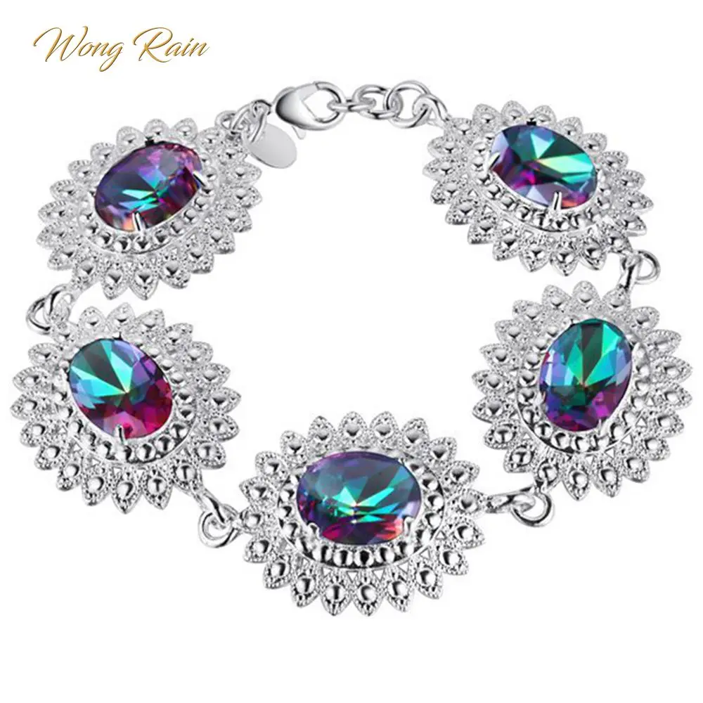OneRain Ethnic 100% 925 Sterling Silver Oval Mystic Rainbow Topaz Gemstone Bangle Cuff Bracelets Fine Jewelry Gifts Wholesale
OneRain Ethnic 100% 925 Sterling Silver Oval Mystic Rainbow Topaz Gemstone Bangle Cuff Bracelets Fine Jewelry Gifts Wholesale