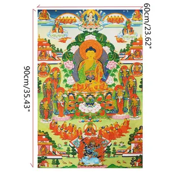 KiWarm 60*90cm Tibet Cloth Silk Embroidery Shakyamuni Amitabha Buddha Tibetan Buddhist Thangka Decorative Painting Gift
KiWarm 60*90cm Tibet Cloth Silk Embroidery Shakyamuni Amitabha Buddha Tibetan Buddhist Thangka Decorative Painting Gift
