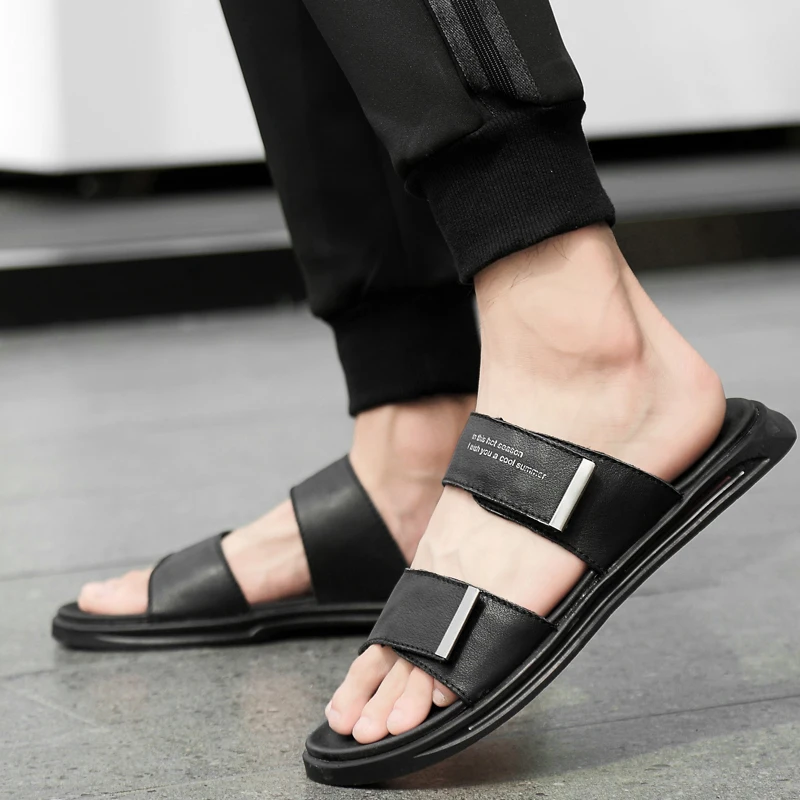 Fashion Summer Beach Men Sandals outdoor Genuine Leather Breathable Man Flip Flops Shoes Comfortable Male Flats Dropshipping L5
Fashion Summer Beach Men Sandals outdoor Genuine Leather Breathable Man Flip Flops Shoes Comfortable Male Flats Dropshipping L5