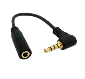 10cm Black 90 Degree Right Angled 3.5mm 4 poles Audio Stereo Male to Female Extension Cable
10cm Black 90 Degree Right Angled 3.5mm 4 poles Audio Stereo Male to Female Extension Cable