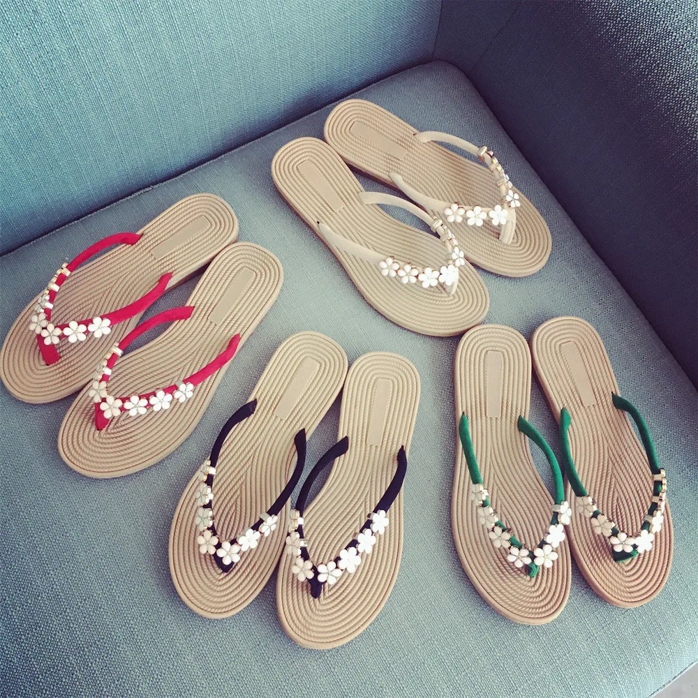 Women Fashion Solid Color Flower Flip Flops Sandals Slipper Beach shoes Summer leisure Slides red black beige green roman 4.095
Women Fashion Solid Color Flower Flip Flops Sandals Slipper Beach shoes Summer leisure Slides red black beige green roman 4.095