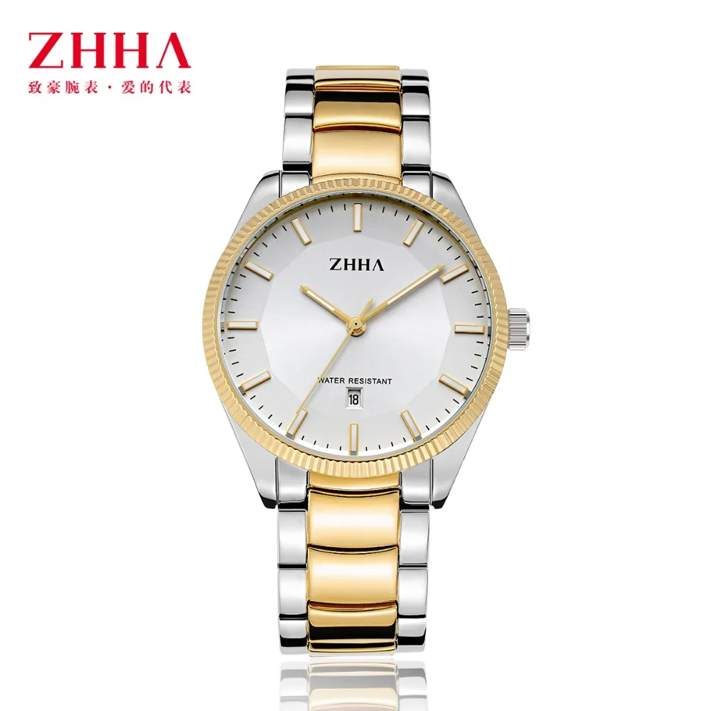 ZHHA Gold Watch Men Watches 2018 Luxury Brand Quartz Stainless Steel Band Water Resist Relogio Masculino Rose Couple | Наручные часы