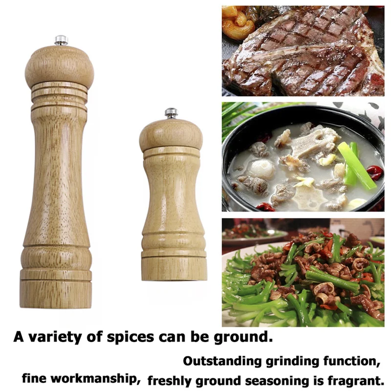 Spice Jar Tool Solid Wood Pepper Mills with Strong Ceramic Grinder Oak Manual Pepper Burnisher Salt and Pepper Mixer Container
Spice Jar Tool Solid Wood Pepper Mills with Strong Ceramic Grinder Oak Manual Pepper Burnisher Salt and Pepper Mixer Container