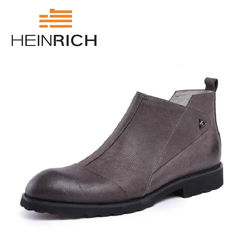 HEINRICH Men Fashion Boots New Autumn Handmade Cowhide Leather Rubber Boots Male British Style Chelsea Boots Stivali Uomo Pelle
HEINRICH Men Fashion Boots New Autumn Handmade Cowhide Leather Rubber Boots Male British Style Chelsea Boots Stivali Uomo Pelle
