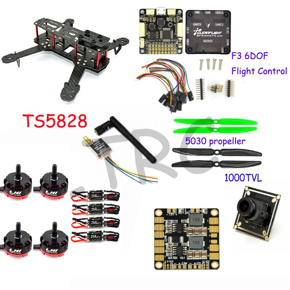 RC plane 250 m Carbon Fiber Mini Quadcopter Frame F3 Flight Controller LHI RS2205 2300KV Brushless Motor
RC plane 250 m Carbon Fiber Mini Quadcopter Frame F3 Flight Controller LHI RS2205 2300KV Brushless Motor