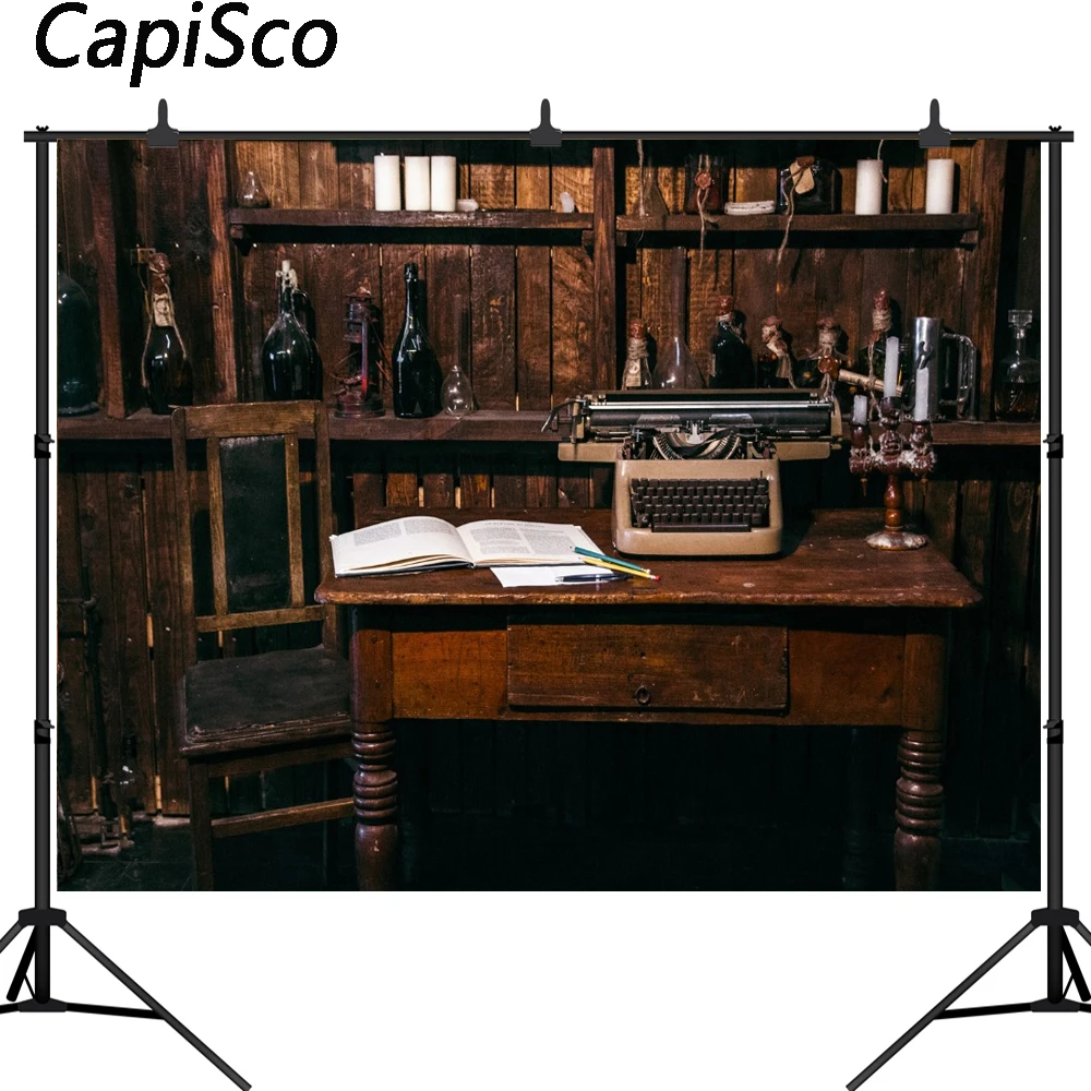 Capisco Old typewriter Desk chair indoor Scene Photography Backgrounds Customized Photographic Backdrops For Photo Studio | Электроника