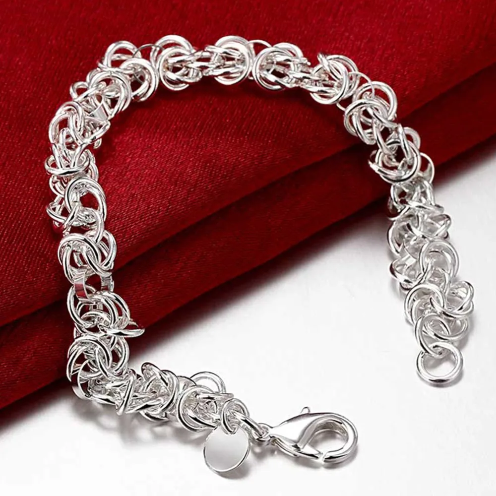 New Trendy 925 Sterling Silver Round Bracelet Simple Vintage Charm Bracelets for Women Men Jewelry Gifts
New Trendy 925 Sterling Silver Round Bracelet Simple Vintage Charm Bracelets for Women Men Jewelry Gifts