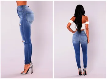 2019 Summer Women High Waist Full Length Denim Pants Solid Elastic Pocket Skinny Jeans Casual Holes Ripped Pencil Pants
2019 Summer Women High Waist Full Length Denim Pants Solid Elastic Pocket Skinny Jeans Casual Holes Ripped Pencil Pants