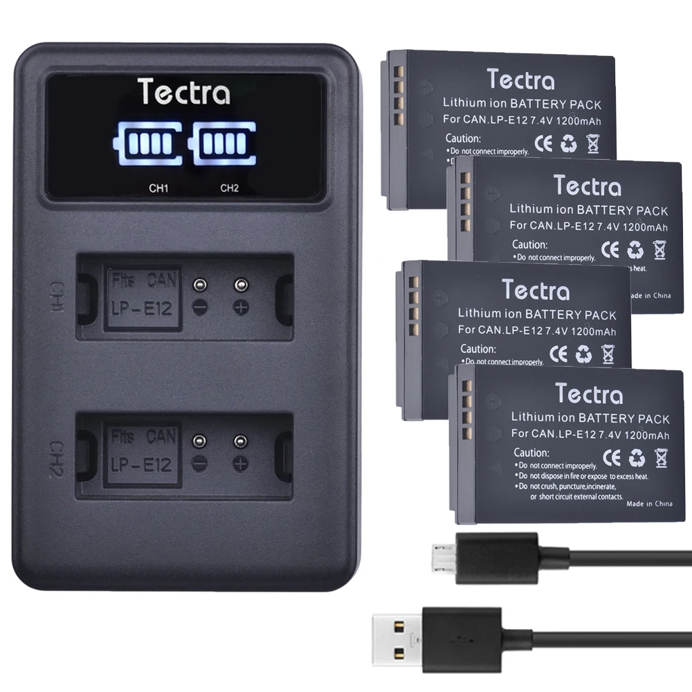 4 Packs of LP-E12 LP E12 Li-ion bateria + LED Display USB Dual Charger for Canon M 100D Kiss X7 Rebel SL1 EOS M10 M100
4 Packs of LP-E12 LP E12 Li-ion bateria + LED Display USB Dual Charger for Canon M 100D Kiss X7 Rebel SL1 EOS M10 M100