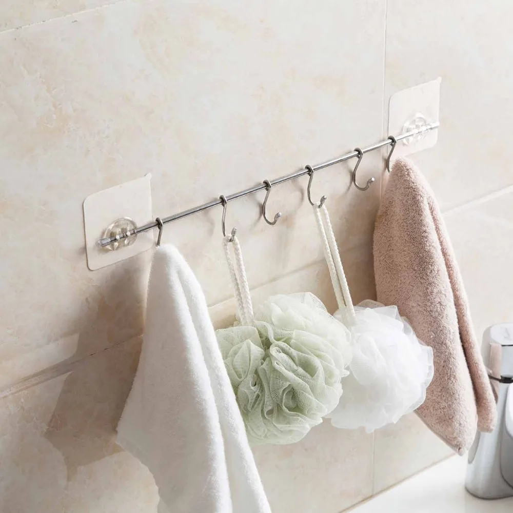 6 Hooks Hanging Key Clothes Towel Holder Kitchen Rails Bathroom Housekeeper Home Organizer Door Adhesive Hook Wall Mounted
6 Hooks Hanging Key Clothes Towel Holder Kitchen Rails Bathroom Housekeeper Home Organizer Door Adhesive Hook Wall Mounted