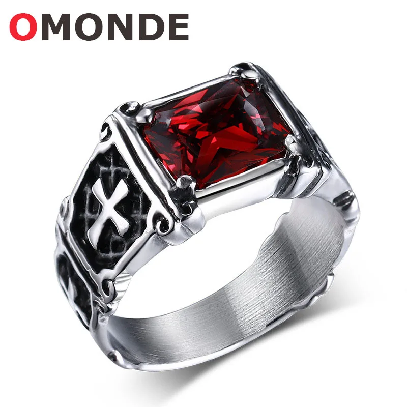 OMONDE Men's Fashion Jewelry Jesus Crucifix Christian Cross Ring with Red Stone God Bless Lucky Rings for Man Nice Gift
OMONDE Men's Fashion Jewelry Jesus Crucifix Christian Cross Ring with Red Stone God Bless Lucky Rings for Man Nice Gift