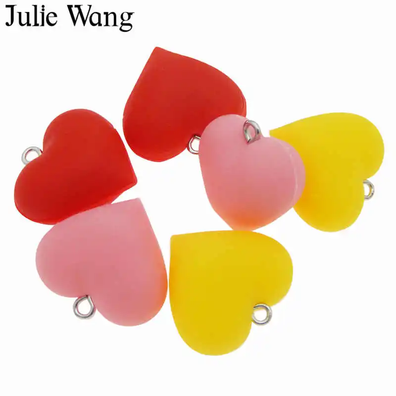 Julie Wang 6PCS Resin Heart Charms Slime Pendants Bracelet Key Chain Jewelry Making Accessory Table Decor Ornament
Julie Wang 6PCS Resin Heart Charms Slime Pendants Bracelet Key Chain Jewelry Making Accessory Table Decor Ornament