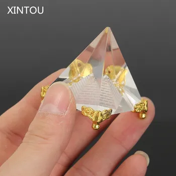 XINTOU Energy Healing Crystal Glass Egypt Egyptian Pyramid Model Feng shui Desk Ornaments 3D Crafts Home decoration accessories
XINTOU Energy Healing Crystal Glass Egypt Egyptian Pyramid Model Feng shui Desk Ornaments 3D Crafts Home decoration accessories