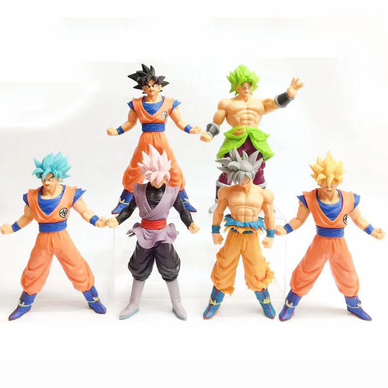 6pcs/lot Dragon Ball Z Super Saiyan So Goku Blue Migatte no Gokui Goku Black Broli Zamasu Jiren Action Figure Model PVC Toy18cm
6pcs/lot Dragon Ball Z Super Saiyan So Goku Blue Migatte no Gokui Goku Black Broli Zamasu Jiren Action Figure Model PVC Toy18cm