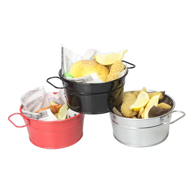Creative Stainless Steel Fries Barrel Snack Barrel Fried Chicken Barrel Korean Black Western Restaurant Tableware Seafood Barrel
Creative Stainless Steel Fries Barrel Snack Barrel Fried Chicken Barrel Korean Black Western Restaurant Tableware Seafood Barrel