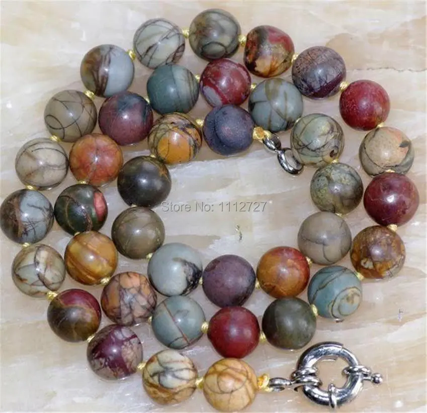 Trendy Accessory Crafts Parts 10mm Multicolor Picasso Chalcedony Round Beads Necklace Jewelry Stone 18" Wholesale Balls Gifts
Trendy Accessory Crafts Parts 10mm Multicolor Picasso Chalcedony Round Beads Necklace Jewelry Stone 18" Wholesale Balls Gifts